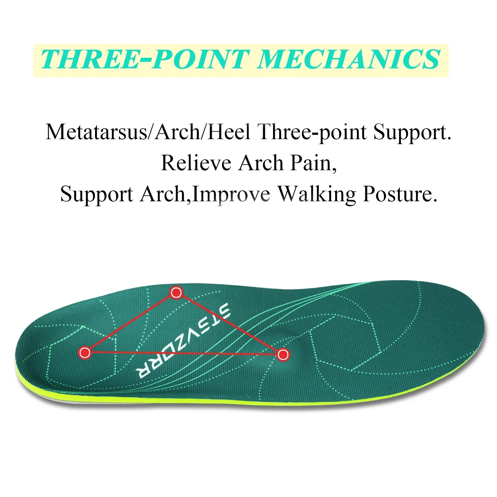 Plantar Fasciitis Relief Orthopedic Sport Insole Flat Foot High Arch Support Men Women Work Orthotic Insert Shoe Sneaker Sole