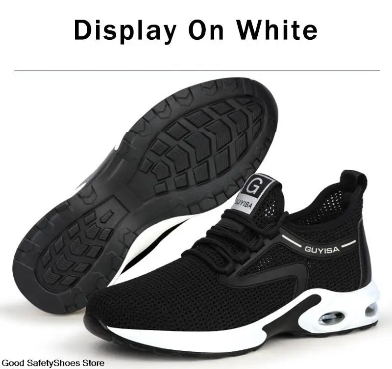 Steel Toe Safety Shoes Men Women Security Protection Work Shoes Lightweight Safety Boots Air Cushion Indestructible Shoes