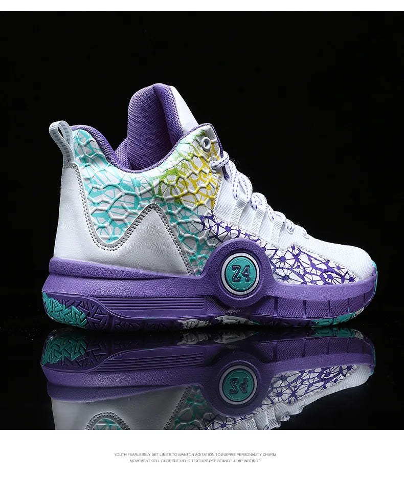 Men Professional Basketball Shoes Kids Men's Cushioning Light Basketball Sneakers Women Mesh Breathable Outdoor Sports Shoes