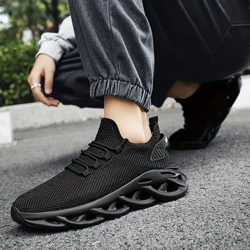 New Men Running Shoes Jogging Fashion Casual Walking Leisure Loafers Lace-up Breathable Brand Outdoor Comfortable Sneakers Blade