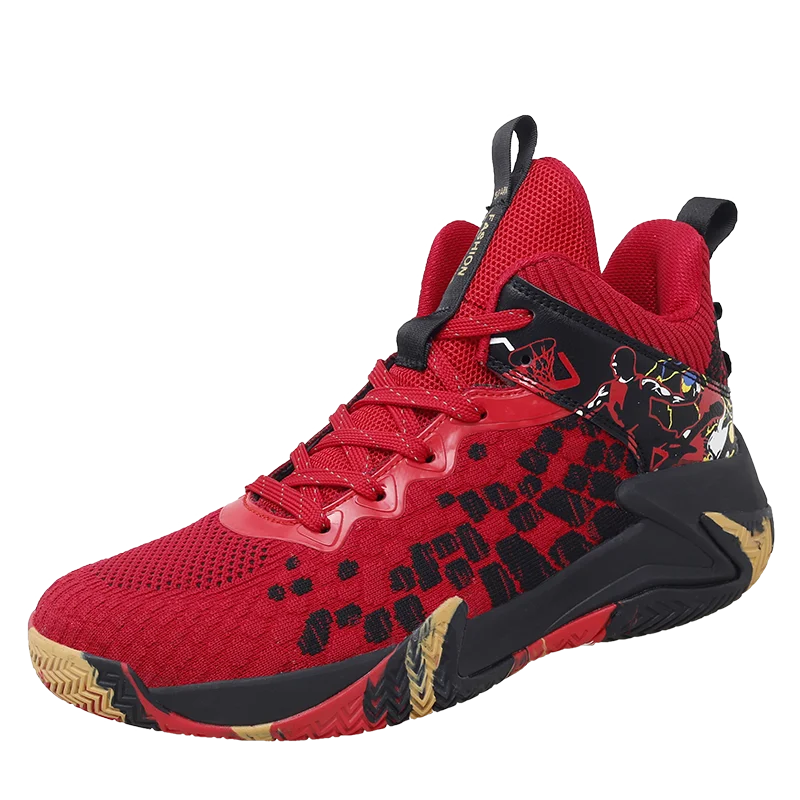 Men Basketball Shoes Couple Brethable Outdoor Sports Shoes Women Basketball Sneakers Men Trainer Gym Shoes Male High-top