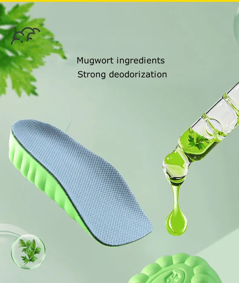 4D Deodorant Orthopedic Height Increase Insole for Shoes Arch Support Plantar Fasciitis Insoles Growing Shoe Sole Templates New