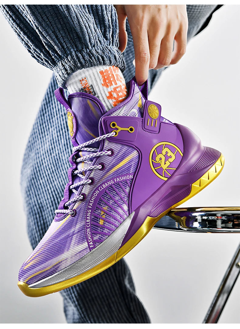 Men’s Fashion Basketball Shoes – Breathable, Non-Slip Running Sneakers