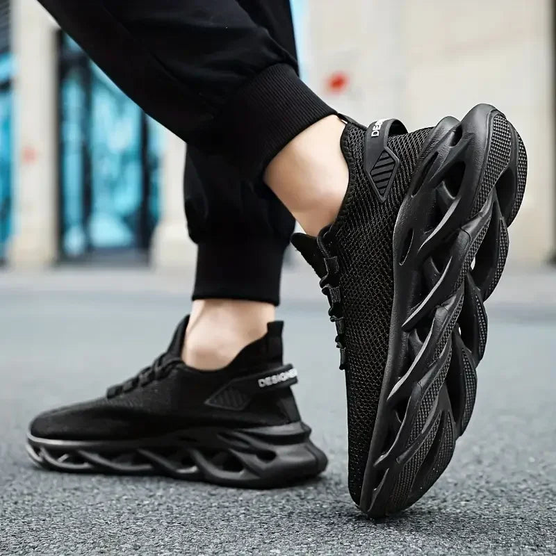 New Men Running Shoes Jogging Fashion Casual Walking Leisure Loafers Lace-up Breathable Brand Outdoor Comfortable Sneakers Blade