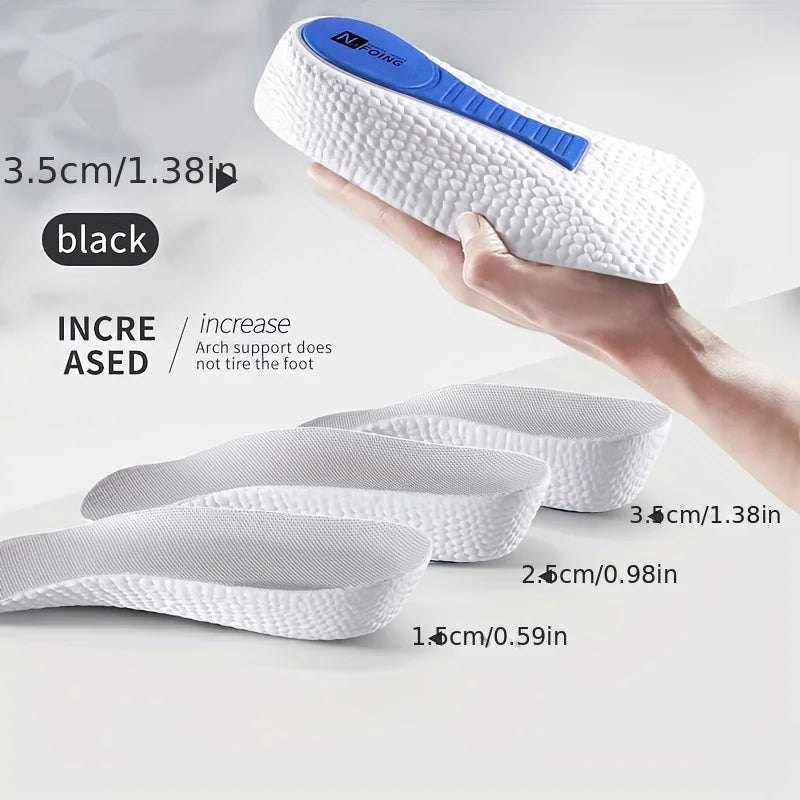 Risesoles - 1 Pair of Invisible height increase Insoles, Both Men and Women, Non-slip, Non-collapse Memory Foam Insoles