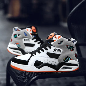 Mens Basketball Shoes Air Cushion Sports Shoes Outdoor Non-Slip Wearable Athletic Male Running Shoes Boys Sneakers
