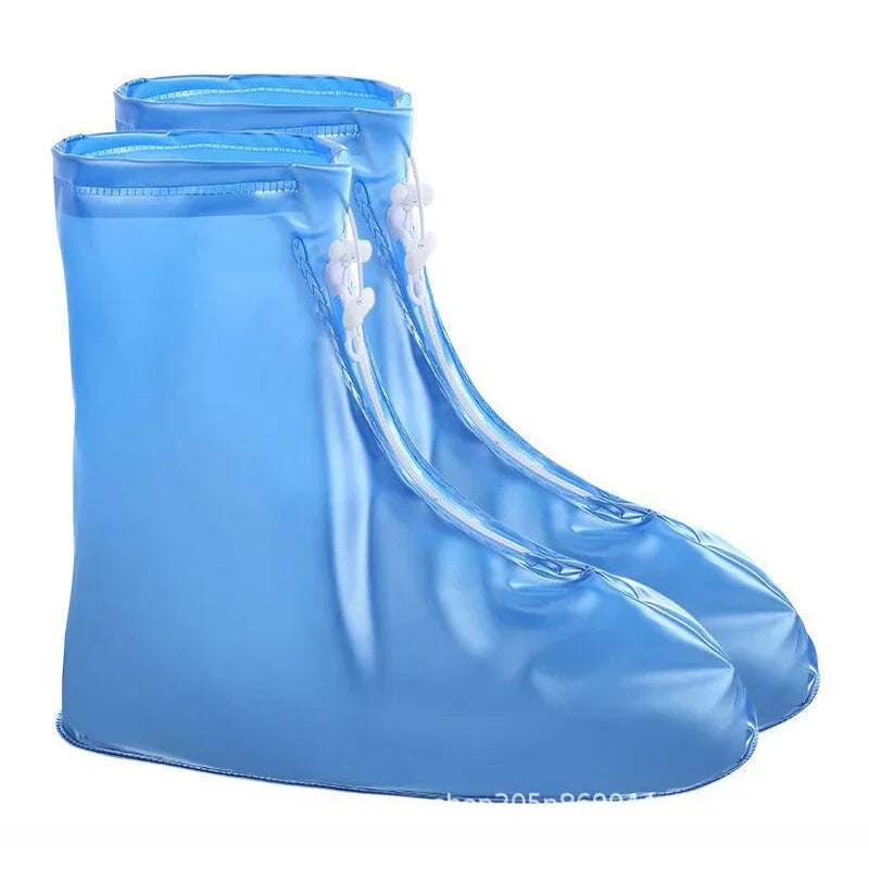 1 Pair Waterproof Shoe Cover Silicone Sport Rain Boot Cover with Layer Non-slip Material Wear-resistant Thick Shoes Cover Unisex