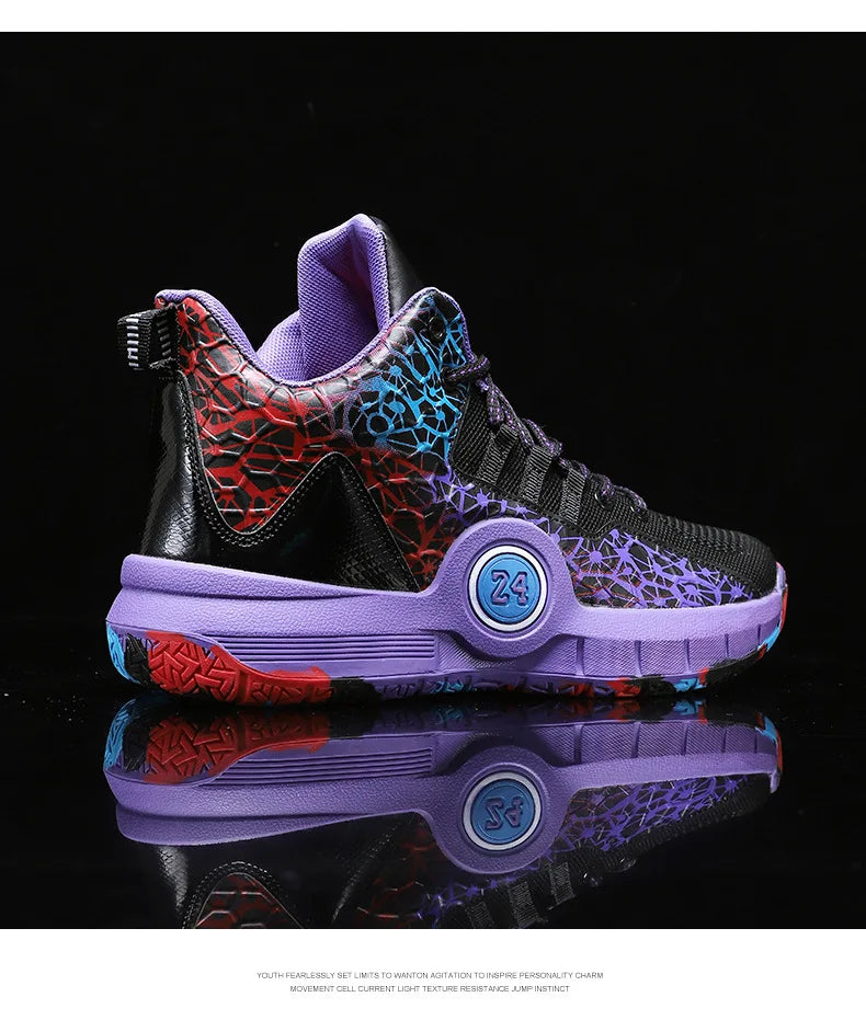 Men Professional Basketball Shoes Kids Men's Cushioning Light Basketball Sneakers Women Mesh Breathable Outdoor Sports Shoes