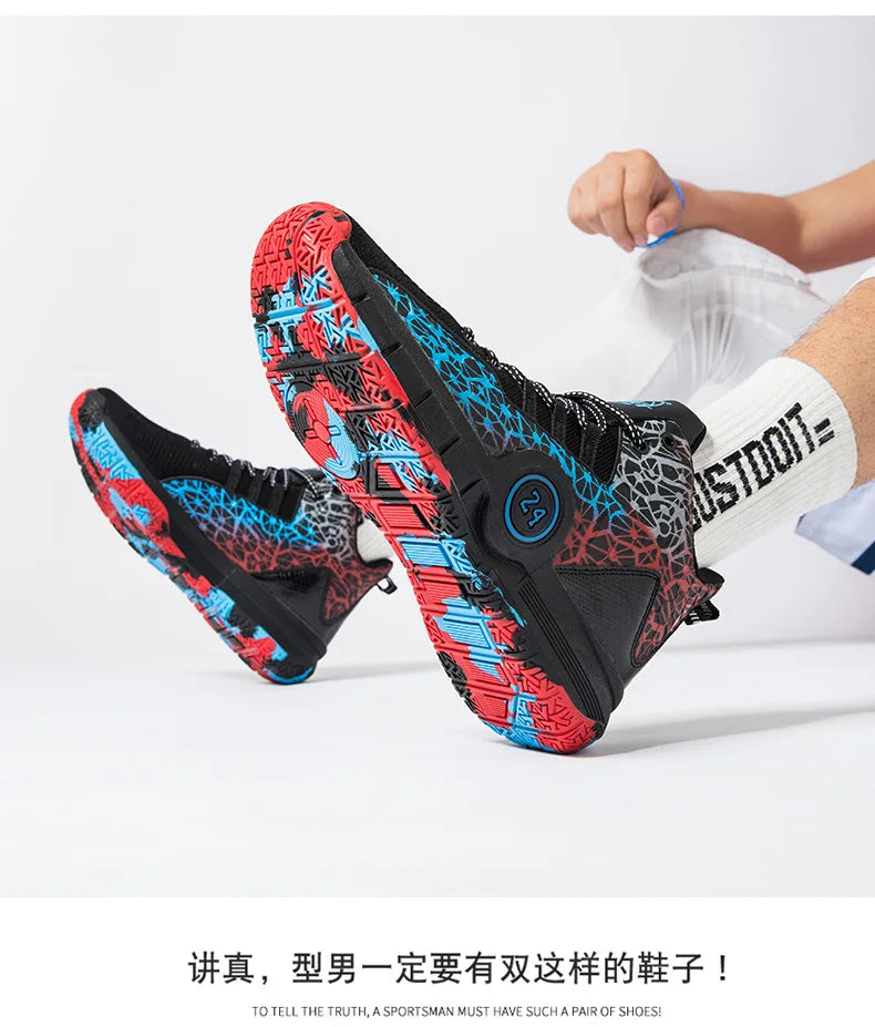 Men Professional Basketball Shoes Kids Men's Cushioning Light Basketball Sneakers Women Mesh Breathable Outdoor Sports Shoes