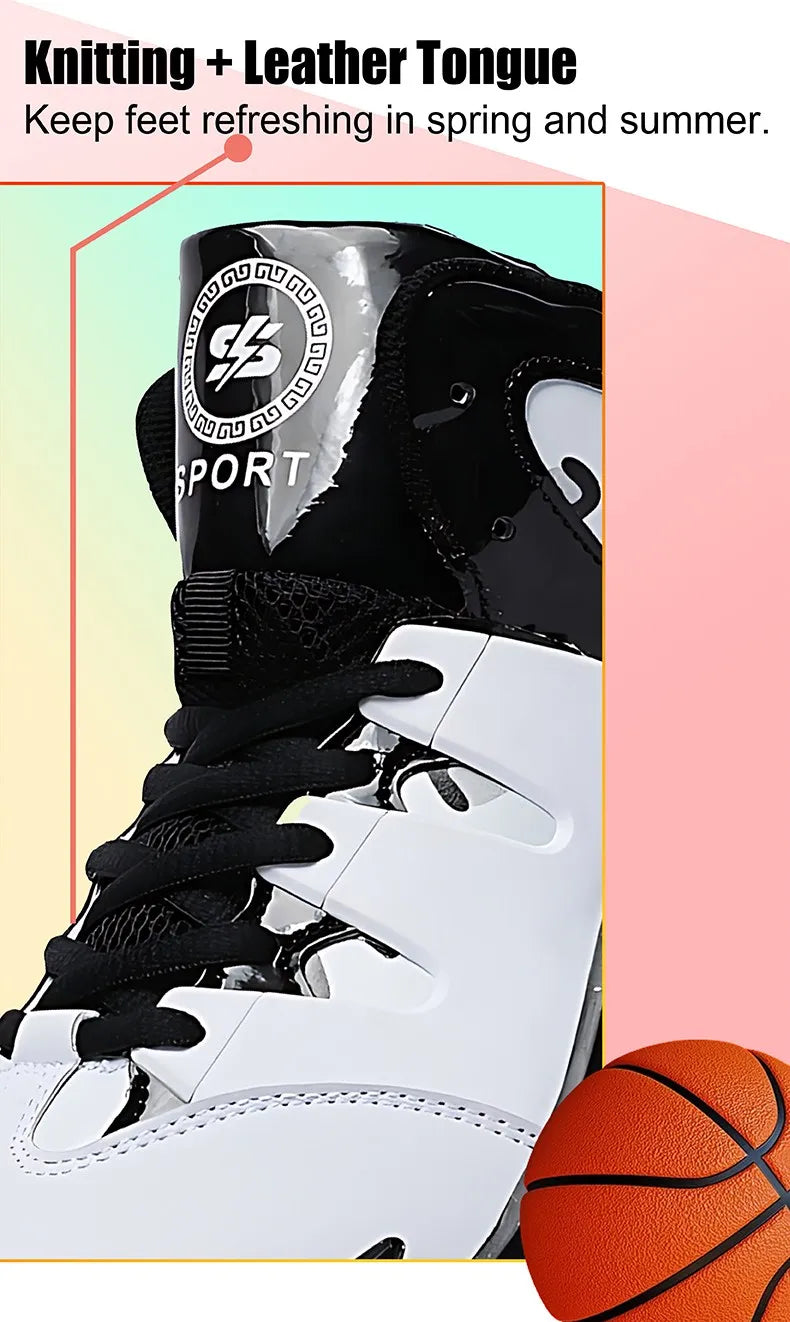 Men’s Basketball Shoes – Breathable, Non-Slip Outdoor Sneakers for Walking & Running