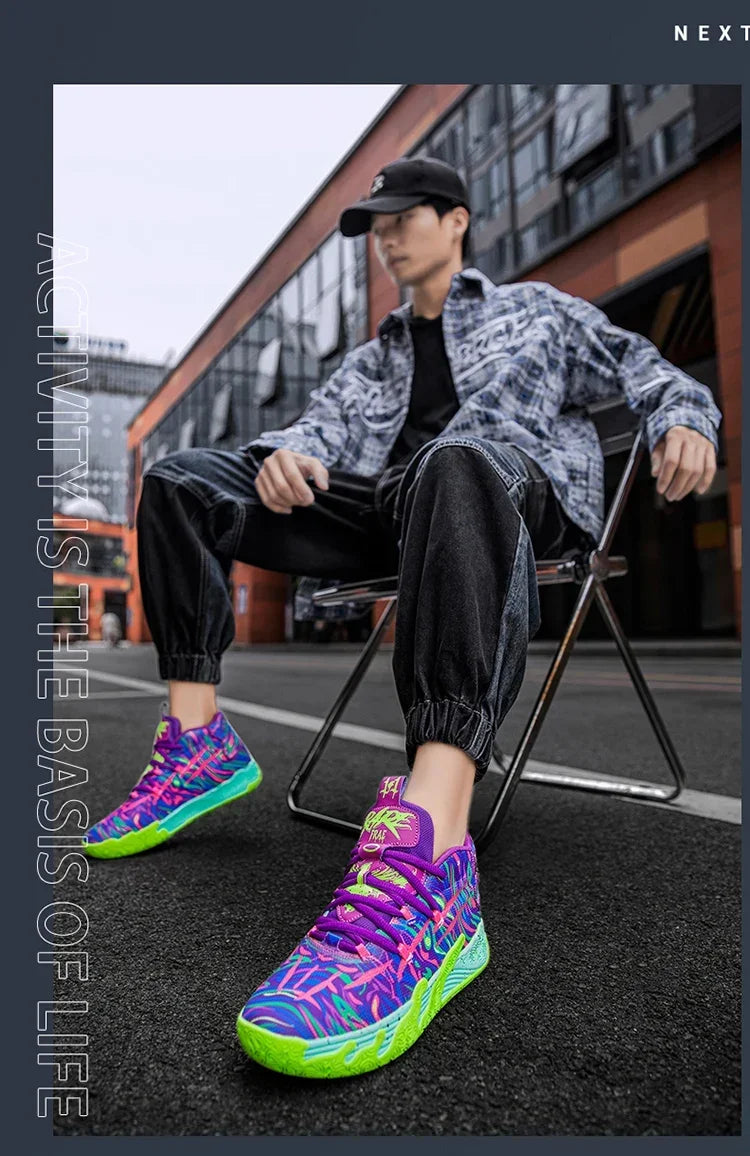 2025 New Men's Sneakers Breathable Comfortable Mens Basketball Shoes Wear-resistant Non-slip Couple's Sports Shoes Tenis