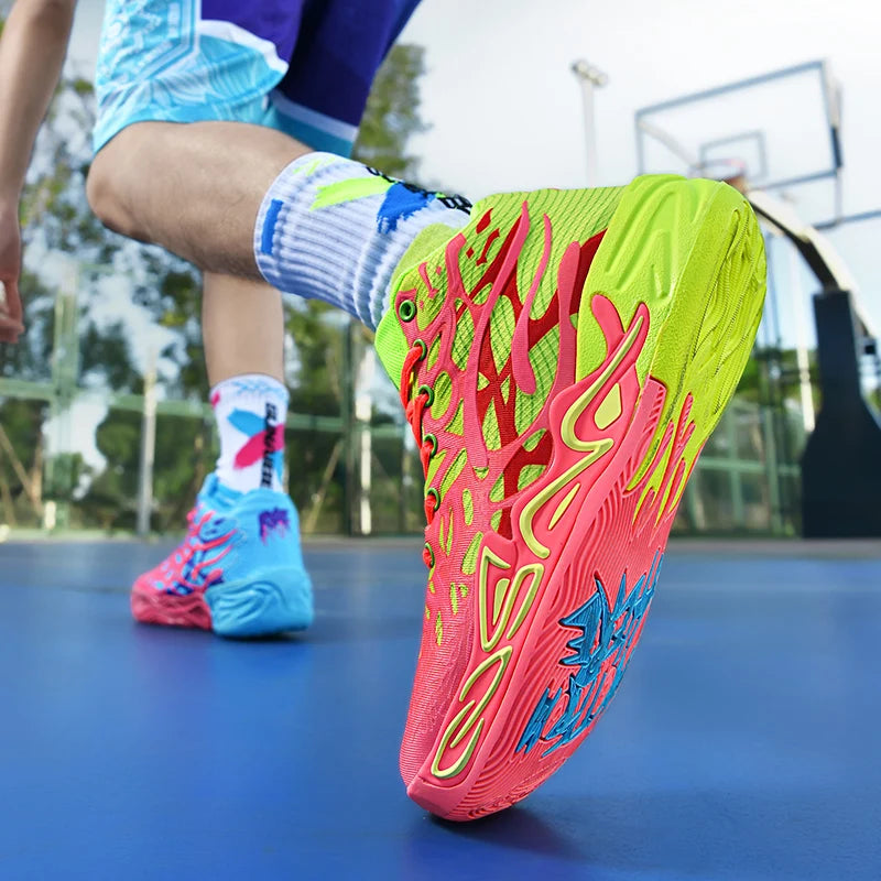 Mens Basketball Shoes Lightweight Comfortable Summer Fitness Training Shock-absorbing High-top Casual Walking Shoes for Men