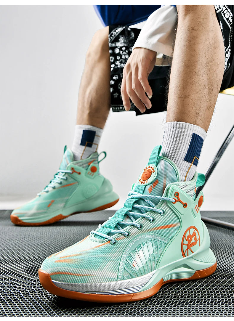 Men’s Fashion Basketball Shoes – Breathable, Non-Slip Running Sneakers