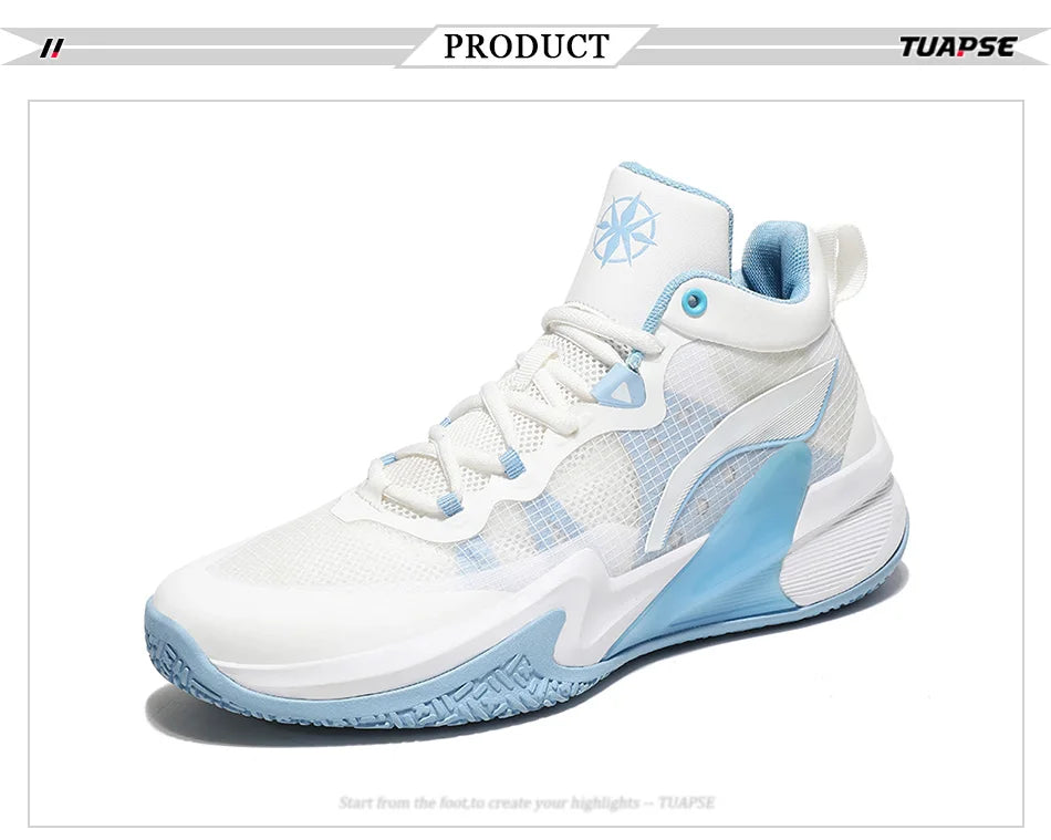 Men's Trend Practical Basketball Shoes Cushioning Elasticity Training New Anti-Skid Breathable Sport Shoes Size 38-45