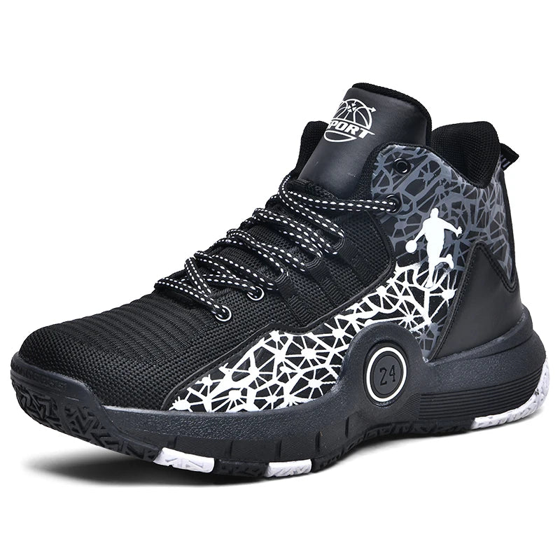 Basketball Shoes Men Field Training Non-slip High-top Luxyry Design Mesh Breathable Sneakers Pro Basketball Boots