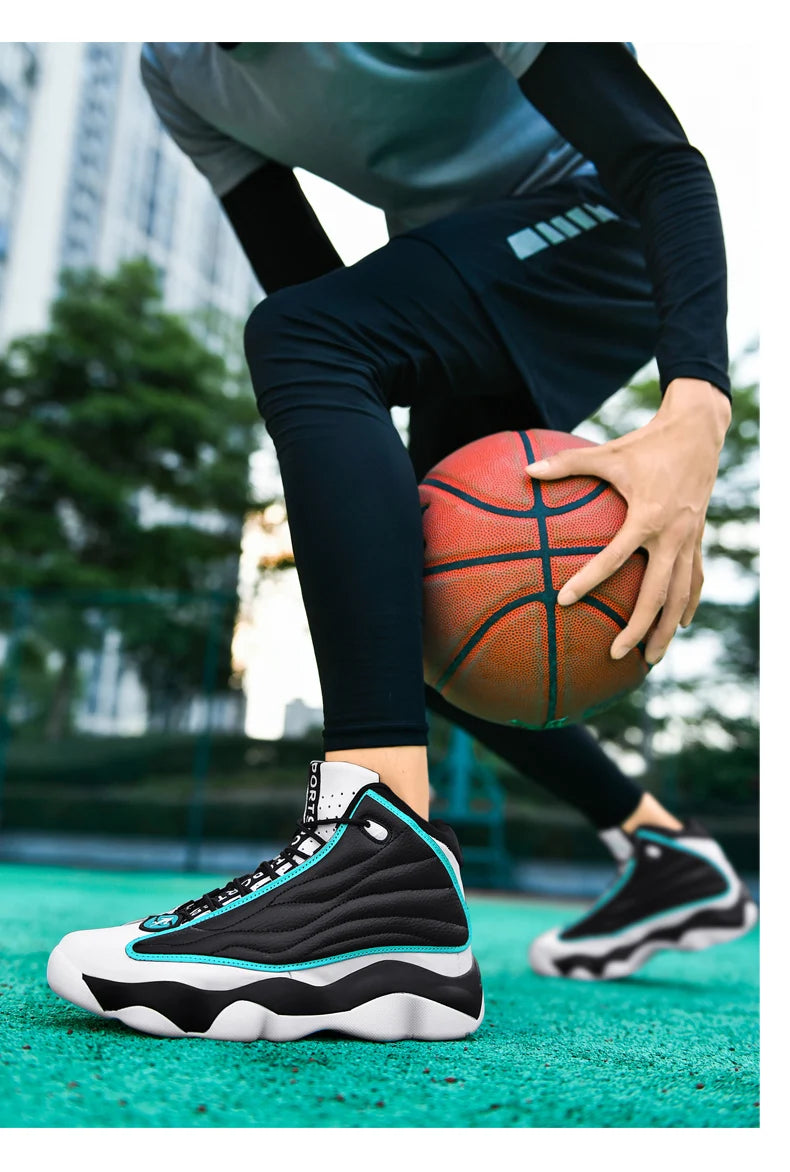 Cool Boy Basketball Sneakers Outdoor Sport Trainers Men Women Plus Size 47 48 Basketball Training Shoes Unisex Size 36-48