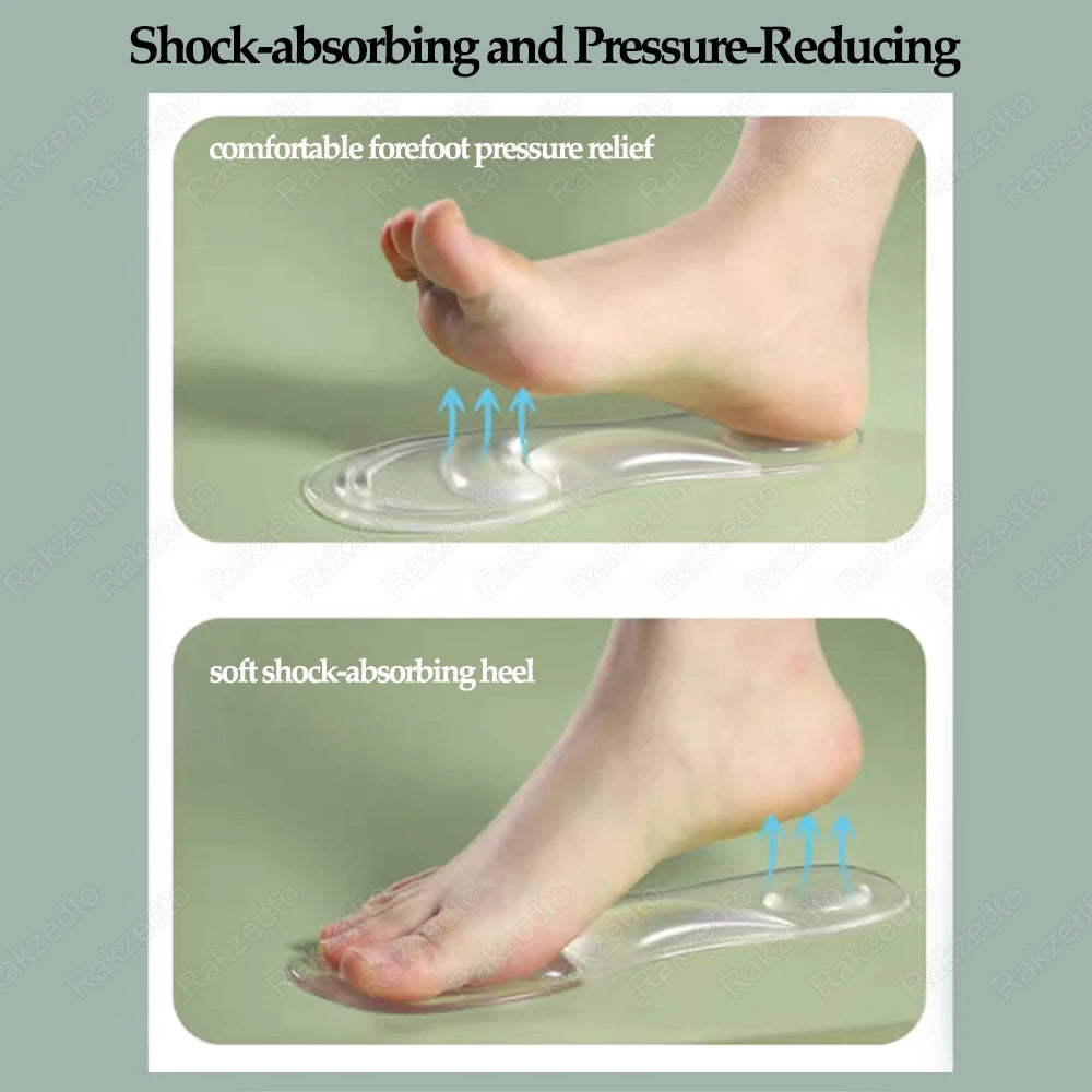 Medical Silicone Orthopedic Insoles for Shoes Women FlatFoot Arch Support Insoles for Plantar Fascitis Foot Massage Gel Shoe Pad