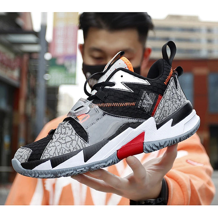 Men Basketball Shoes Couple Brethable Outdoor Sports Shoes Women Basketball Sneakers Men Trainer Gym Shoes Male High-top