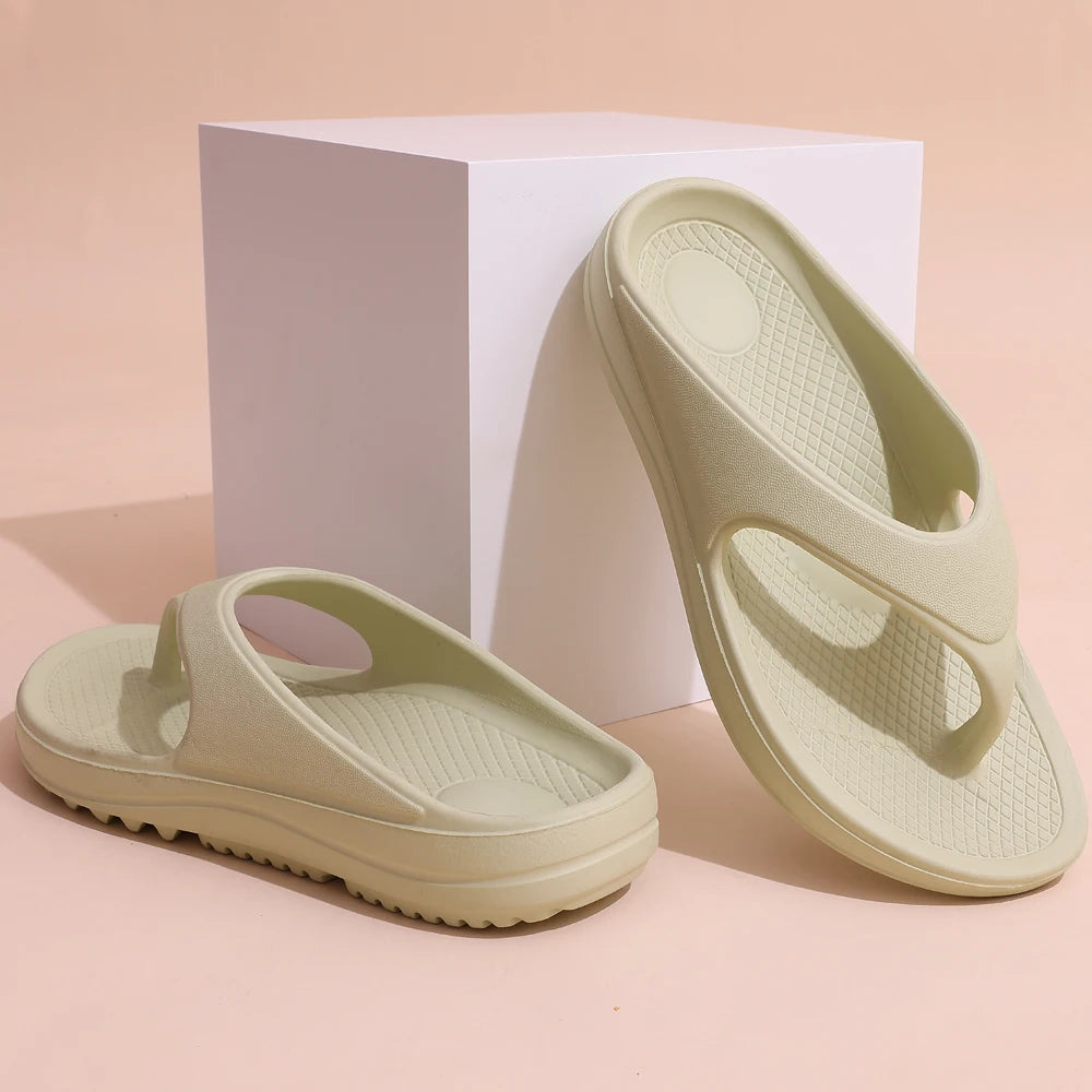 Crestar Thick Sole Flip-Flops – Soft Non-Slip Sandals for Men & Women, Summer Beach, Shower & Yoga Use