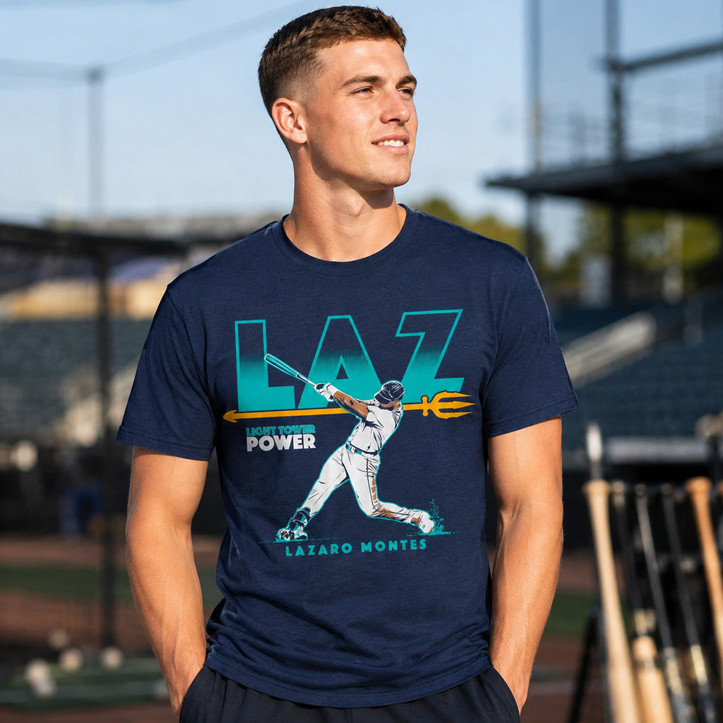 Seattle Mariners Lazaro Montes Laz Graphic Shirt for Baseball Fans