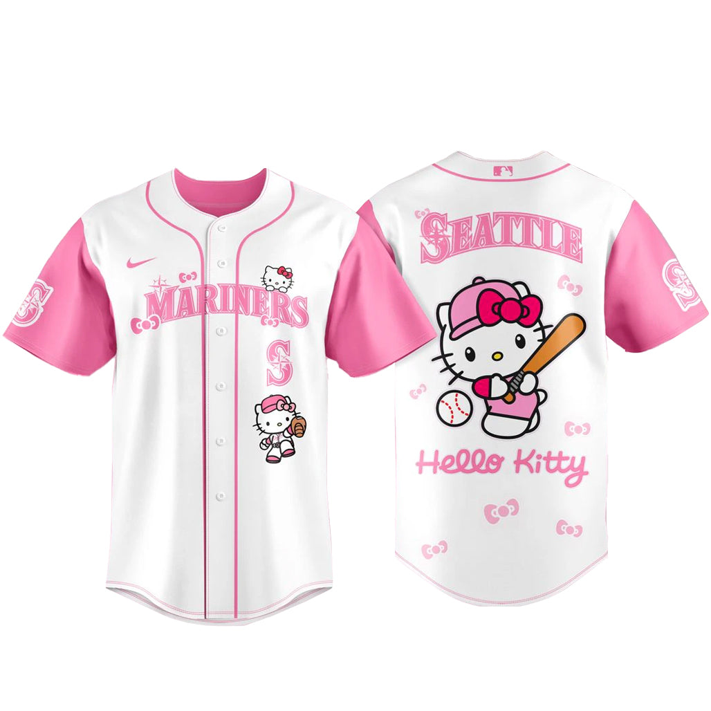 Seattle Mariners x Hello Kitty 2026 Pink Baseball Jersey