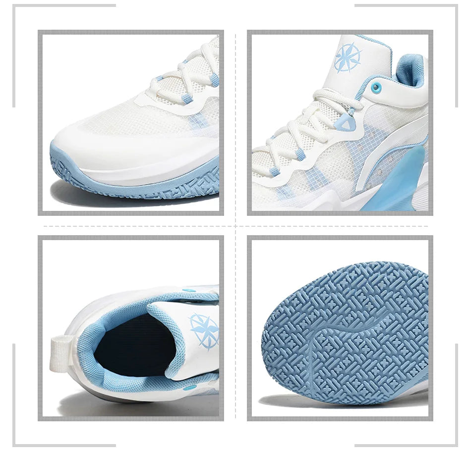Men's Trend Practical Basketball Shoes Cushioning Elasticity Training New Anti-Skid Breathable Sport Shoes Size 38-45