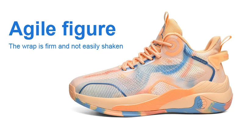 Men’s Mid Basketball Shoes – Non-Slip, Cushioned Outdoor Workout Sneakers