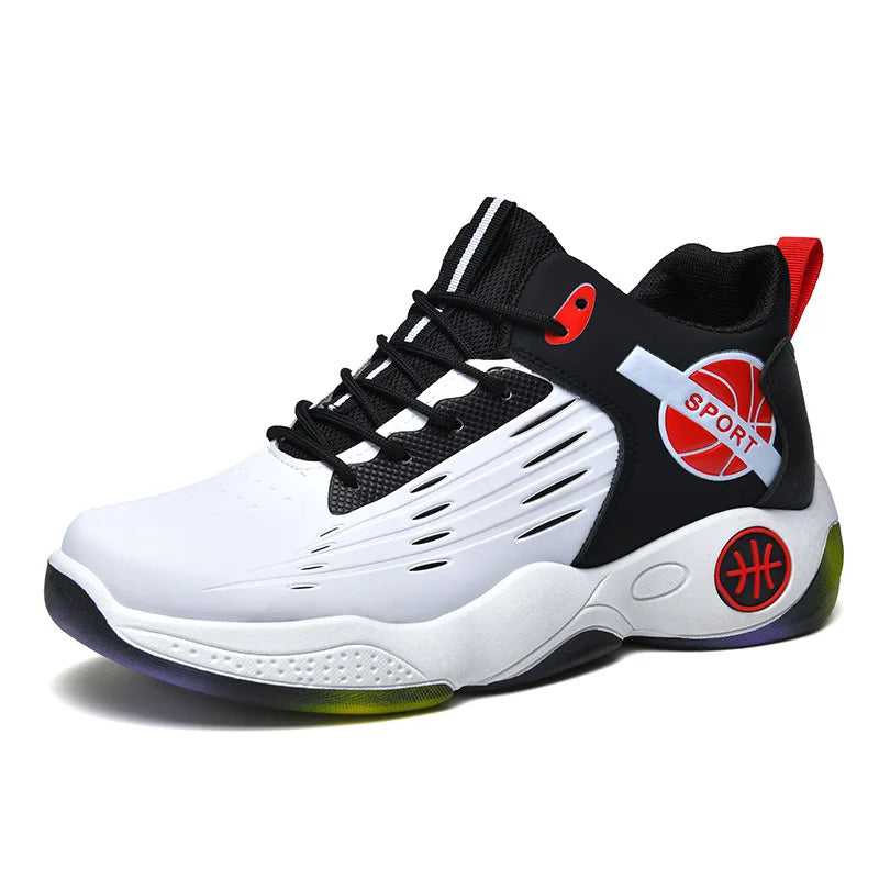 Men’s High-Top Basketball Shoes – Breathable Outdoor Sport Sneakers