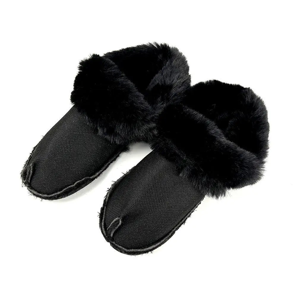 Pair Hole Shoes Plush Liner Winter Warm Inserts for Slippers Shoe Covers Soft Thickened Fur Lining Detachable Shoe Pads