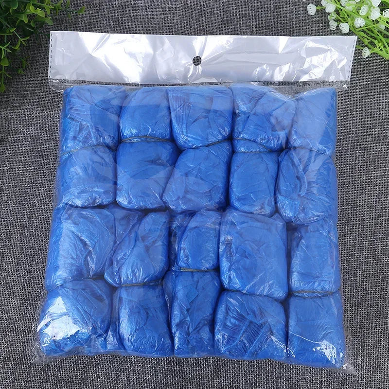 100Pcs Shoe Covers - Disposable Hygienic Boot Cover for Household, Construction, Workplace, Indoor Carpet Floor Protection