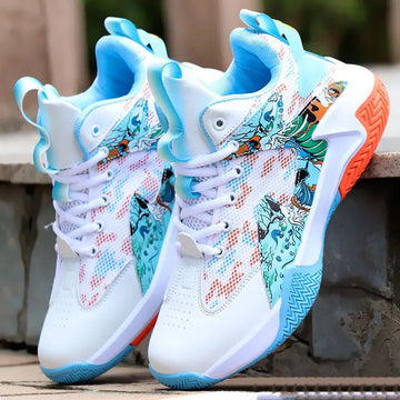Men’s High-Top Basketball Shoes – Lightweight Cushioned Sneakers for Outdoor Training