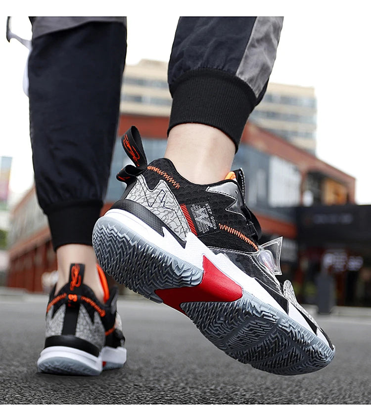 Men Basketball Shoes Couple Brethable Outdoor Sports Shoes Women Basketball Sneakers Men Trainer Gym Shoes Male High-top