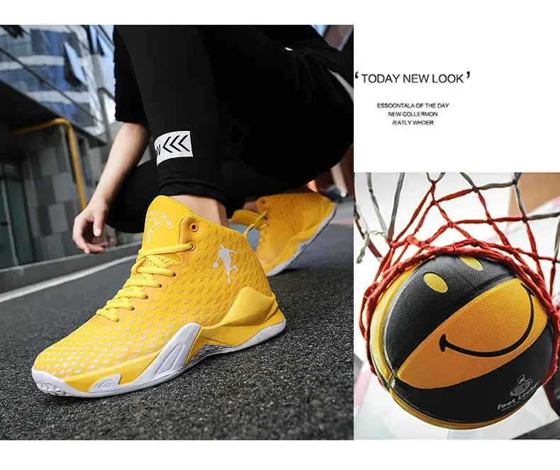 Men’s High-Top Basketball Sneakers – Fashion Street Sport Shoes