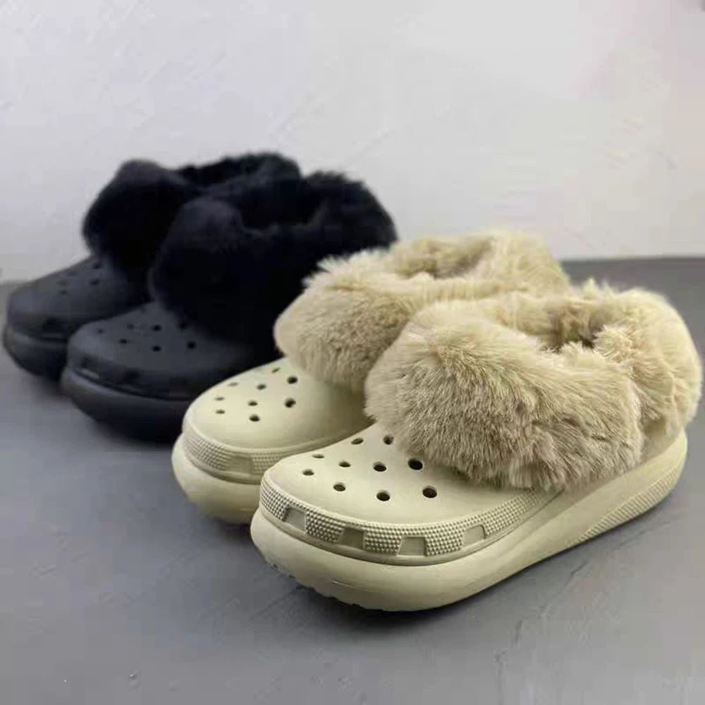 1 Pair Winter Warm Plush Insoles Inserts Removable Plush Liner Shoes Insoles Furry Sleeve For Clogs Slippers Lined Shoes Cover