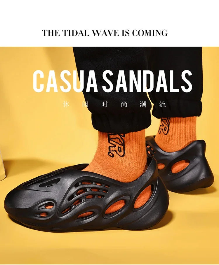 Foam Runner Slides for Men & Women – Lightweight, Breathable Sandals for Beach, Pool & Outdoors