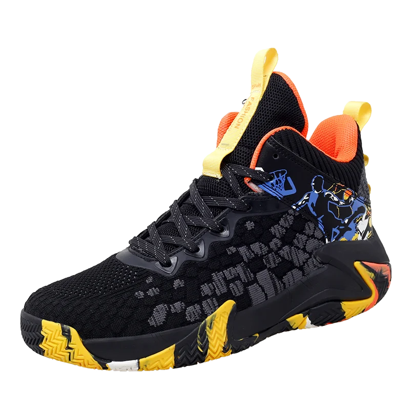 Men Basketball Shoes Couple Brethable Outdoor Sports Shoes Women Basketball Sneakers Men Trainer Gym Shoes Male High-top