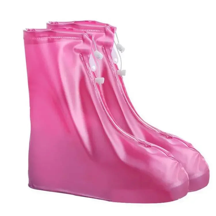 1 Pair Waterproof Shoe Cover Silicone Sport Rain Boot Cover with Layer Non-slip Material Wear-resistant Thick Shoes Cover Unisex