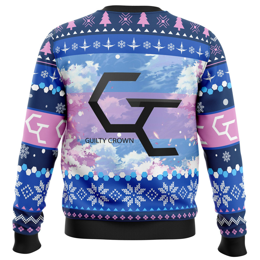Shuu and Inori Guilty Crown Ugly Christmas Sweater