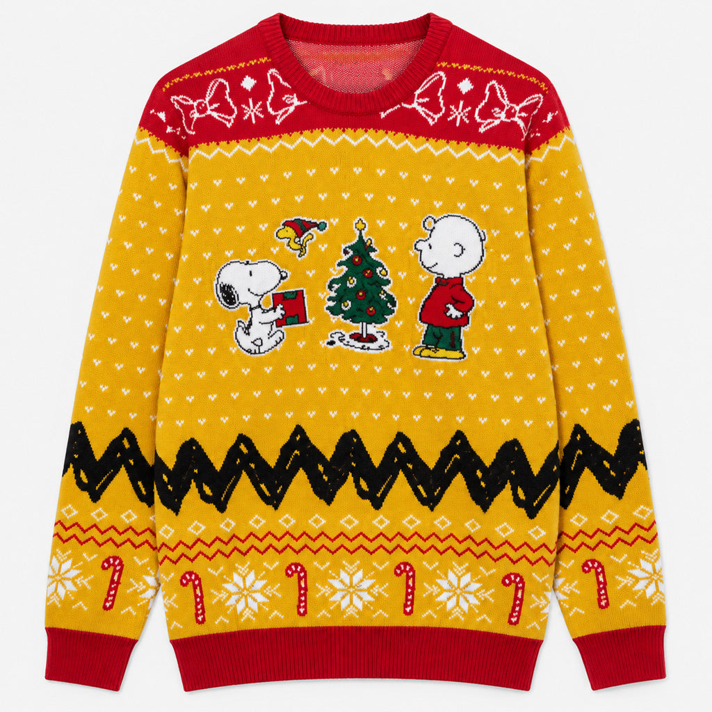 Snoopy And Charlie Brown Christmas Tree 2026 Ugly Christmas Sweater for Peanuts Fans
