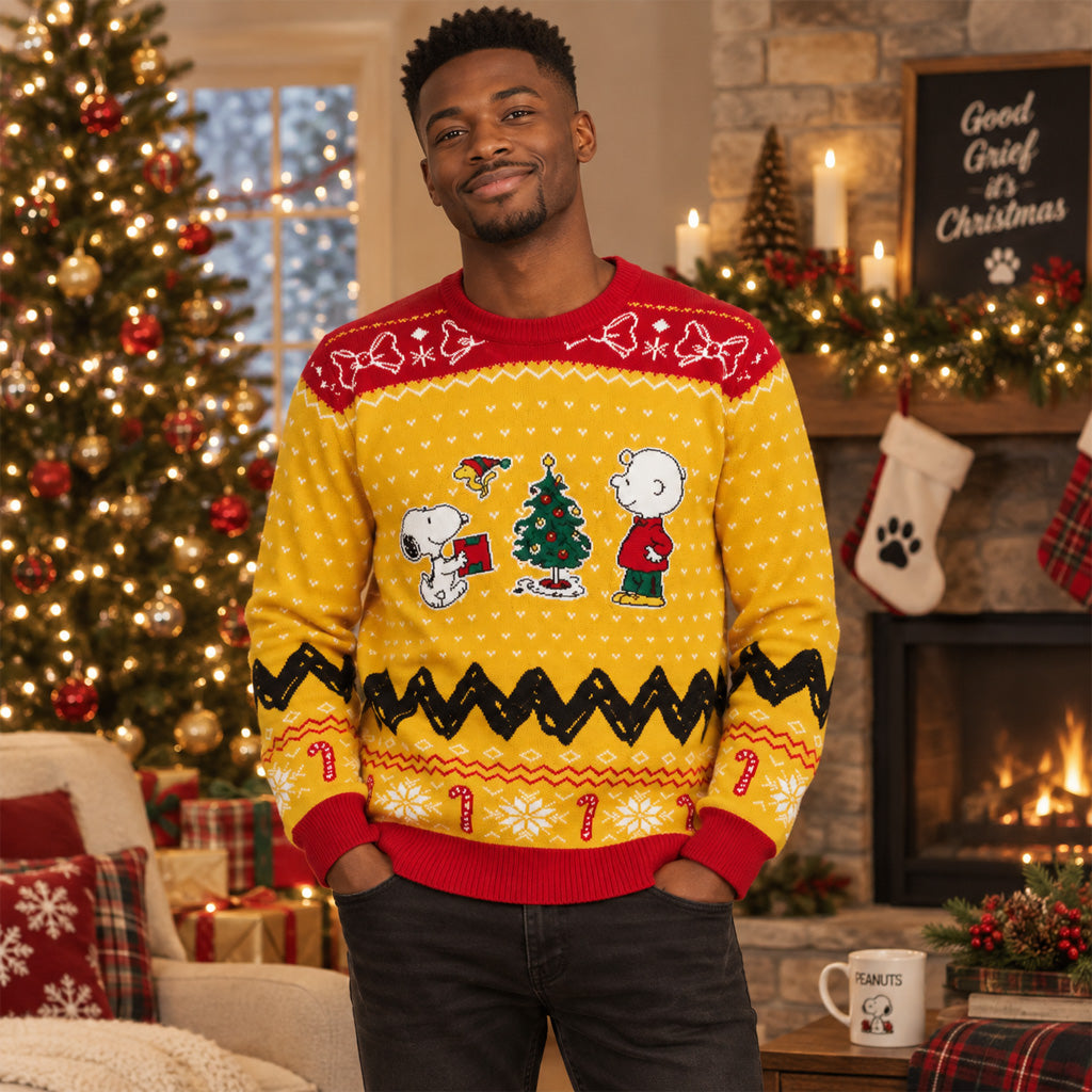 Snoopy And Charlie Brown Christmas Tree 2026 Ugly Christmas Sweater for Peanuts Fans