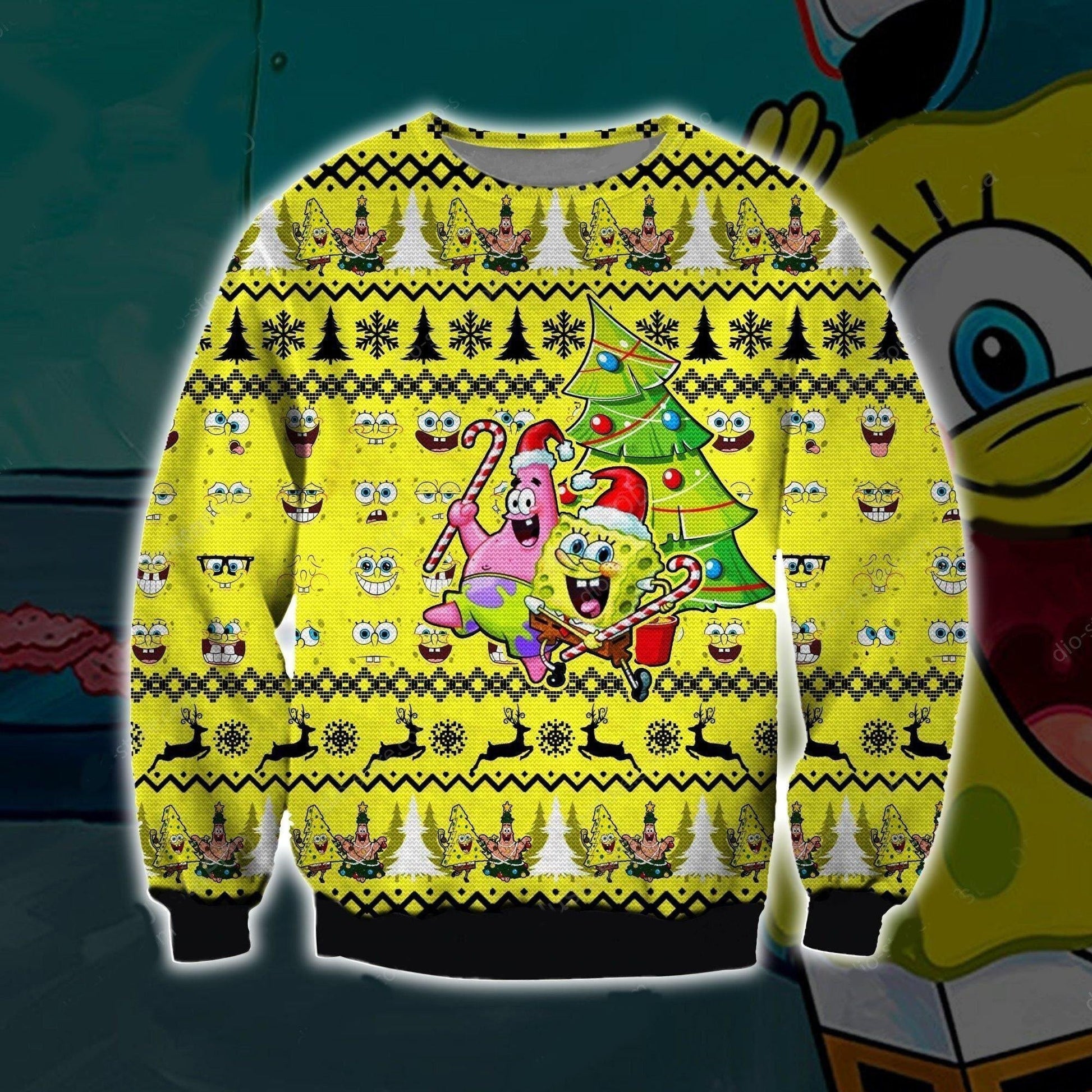 Spongebob And Patrick Star Ugly Sweater, Funny Spongebob And Patrick Star Christmas Sweater, Spongebob And Patrick Star Shirt