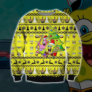 Spongebob And Patrick Star Ugly Sweater, Funny Spongebob And Patrick Star Christmas Sweater, Spongebob And Patrick Star Shirt
