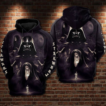 Star Wars Black Darth Vader Over Print 3d Hoodie Zip Hoodie
