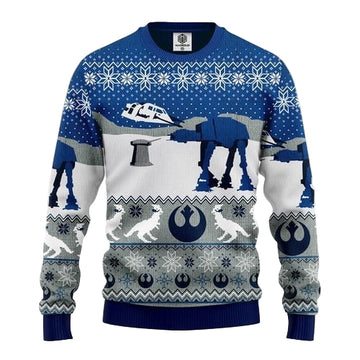 Star Wars Blue Winter Christmas For Fans Ugly Christmas Sweater, All Over Print Sweatshirt