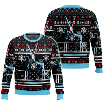 Star Wars, Lightsaber Duel Faux Ugly Christmas Sweater