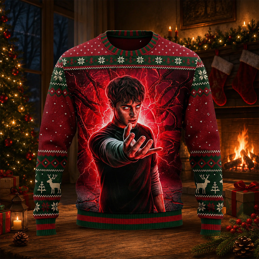 Stranger Things 5 Will Byers Ugly Christmas Sweater 2026 for Stranger Things Fans