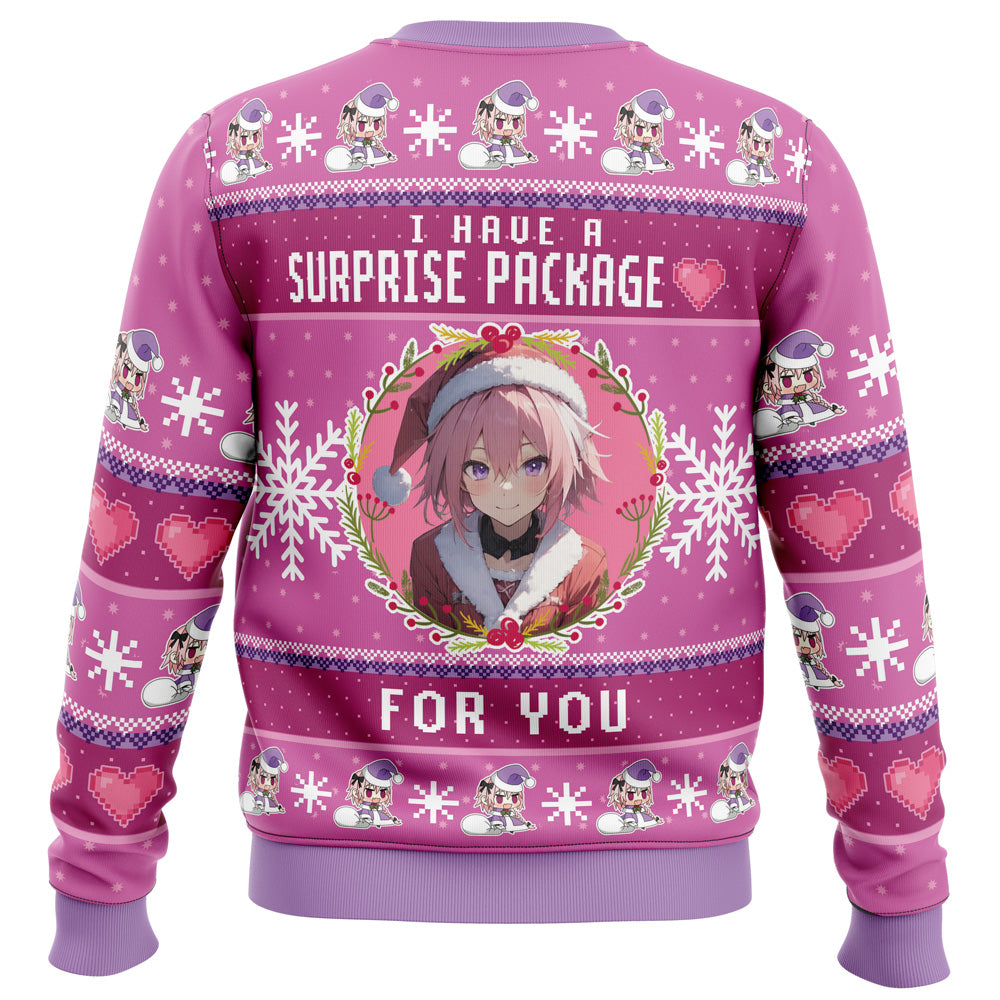 Surprise Package Astolfo Fate Apocrypha Ugly Christmas Sweater
