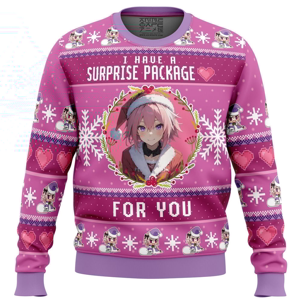 Surprise Package Astolfo Fate Apocrypha Ugly Christmas Sweater