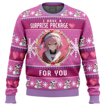 Surprise Package Astolfo Fate Apocrypha Ugly Christmas Sweater