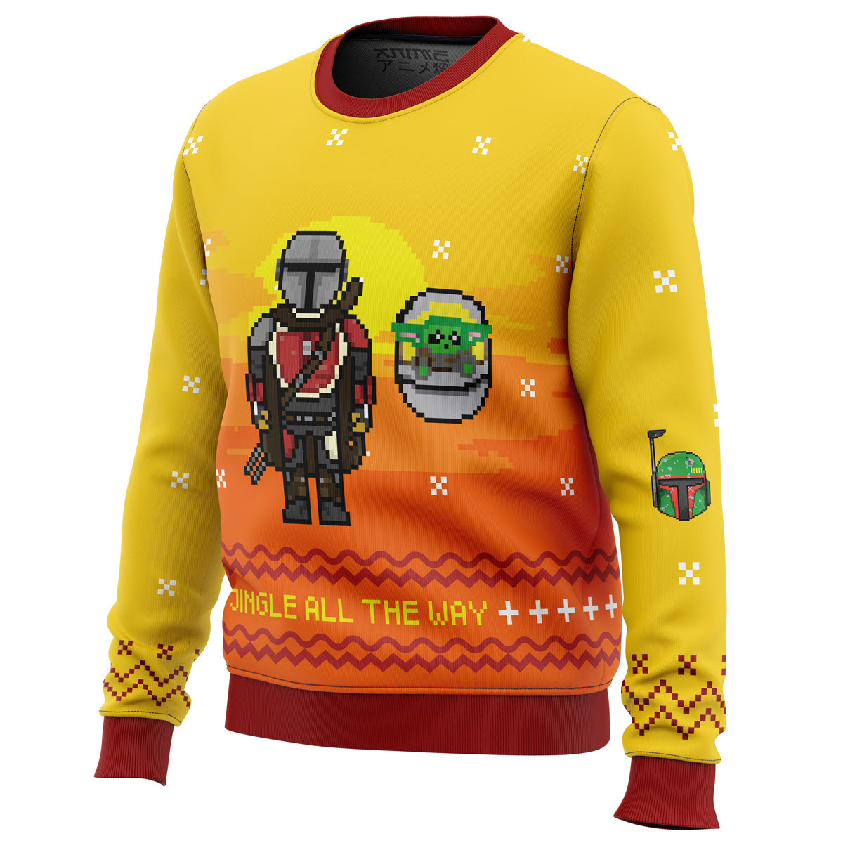 Jingle All The Way Mandalorian Ugly Christmas Sweater